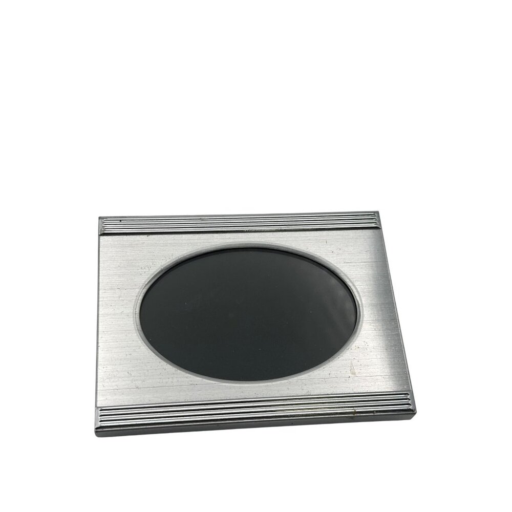 Metal & Faux Leather Business Card Holder